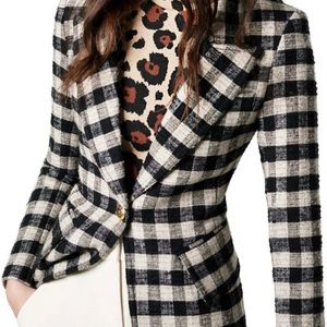 Gorgeous Smythe lounge check blazer. Size 2. Never worn, without tags! Chic!